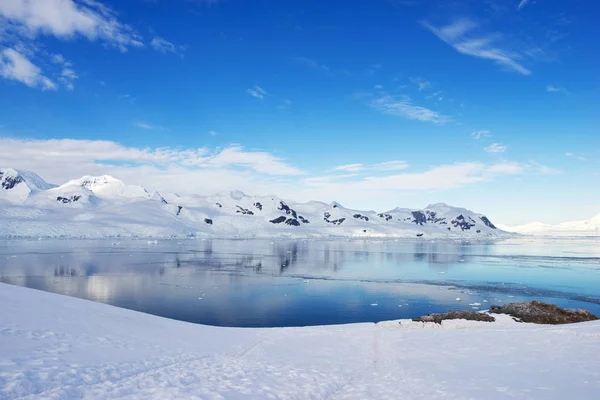 Krásná Krajina Scenérie Antarktidě — Stock fotografie