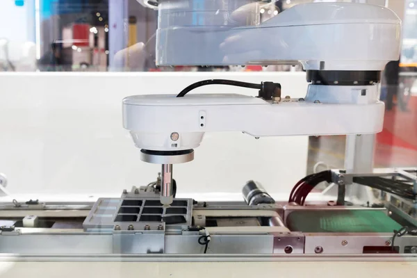 Endüstriyel Makine Fabrika Robot Kol Akıllı Fabrika Sanayi Konsept — Stok fotoğraf