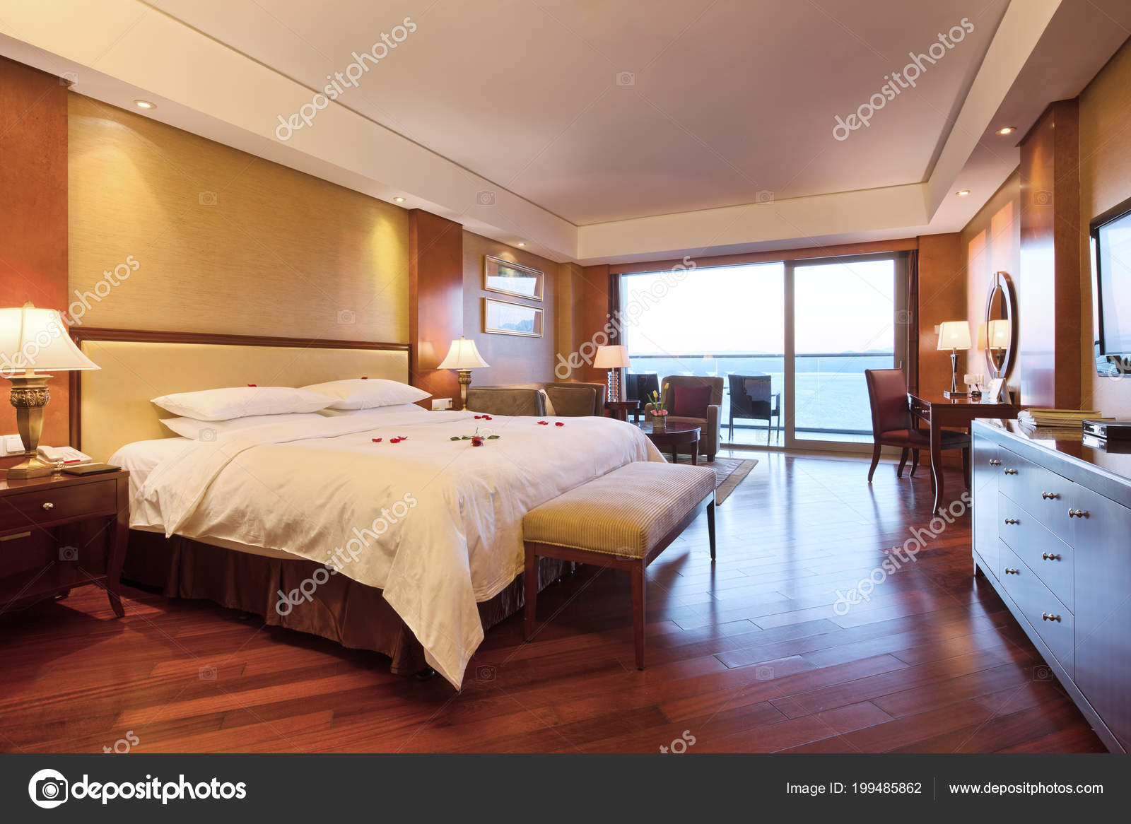 Leere Schöne Schlafzimmer Innenraum — Stockfoto © zhudifeng #199485862 Leere Schöne Schlafzimmer Innenraum — Stockfoto © zhudifeng #199485862
