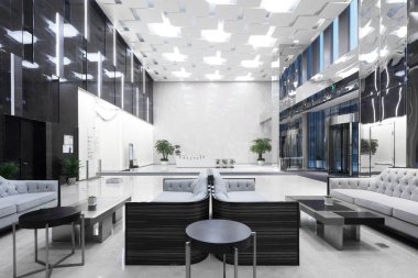 İç modern ofis lobisinin