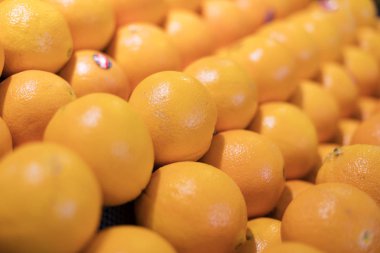 sarı portakal deposunda yakın çekim