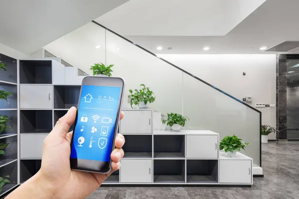 Mobile Phont Smart Home Modern Office — Stock Photo, Image