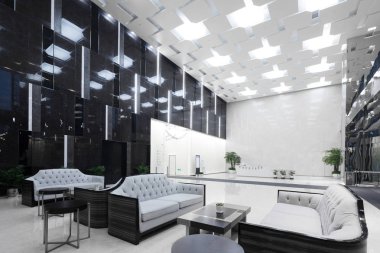 İç modern ofis lobisinin