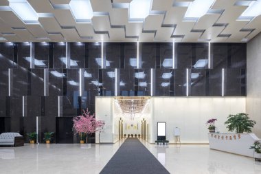İç modern ofis lobisinin