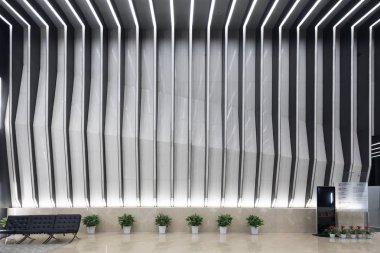 İç modern ofis lobisinin