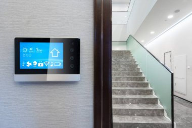 Akıllı ev ve modern ofisindeki şeylerin Internet