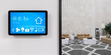 Akıllı ev ve modern ofisindeki şeylerin Internet