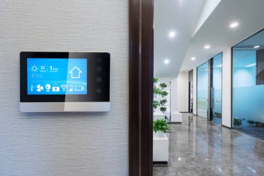 Akıllı ev ve modern ofisindeki şeylerin Internet