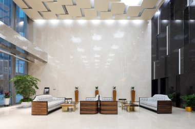İç modern ofis lobisinin