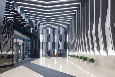 İç modern ofis lobisinin