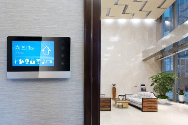 Akıllı ev ve modern ofisindeki şeylerin Internet