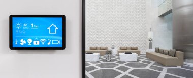 Akıllı ev ve modern ofisindeki şeylerin Internet