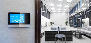 Akıllı ev ve modern ofisindeki şeylerin Internet