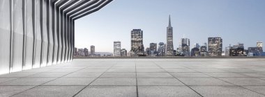 modern bina ve manzarası ile boş yere