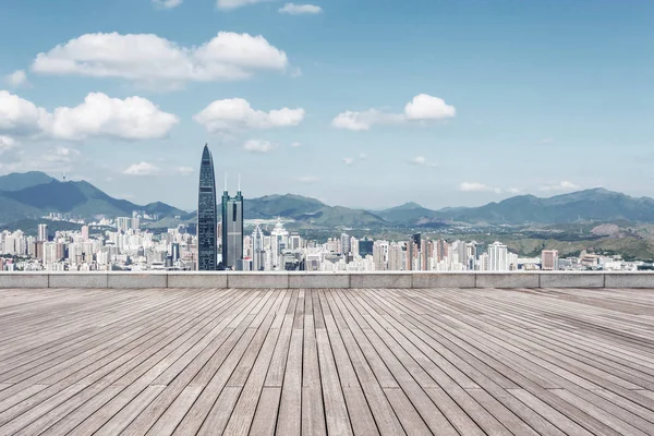 Wolkenkrabbers Van Een Moderne Stad Met Uitzicht Perspectief Onder Blauwe — Stockfoto