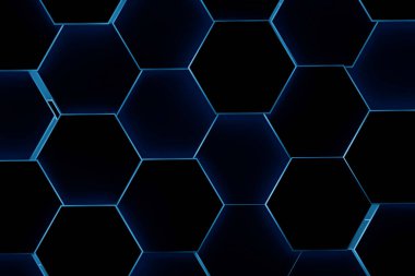 Altıgen arka plan. 3D arka plan.