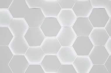 Altıgen arka plan. 3D arka plan.