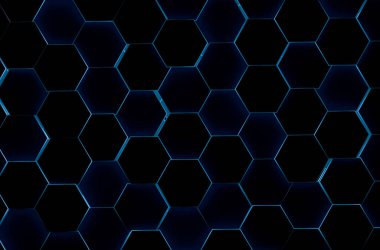 Altıgen arka plan. 3D arka plan.