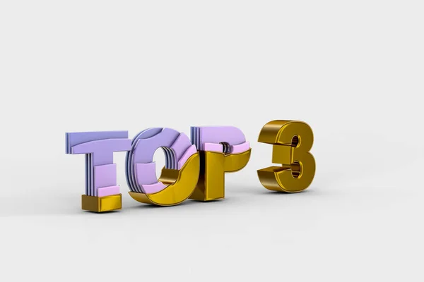 Top Three White Background Done — Stock Photo, Image