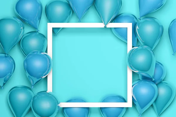 special offer celebrate background with blue air balloons