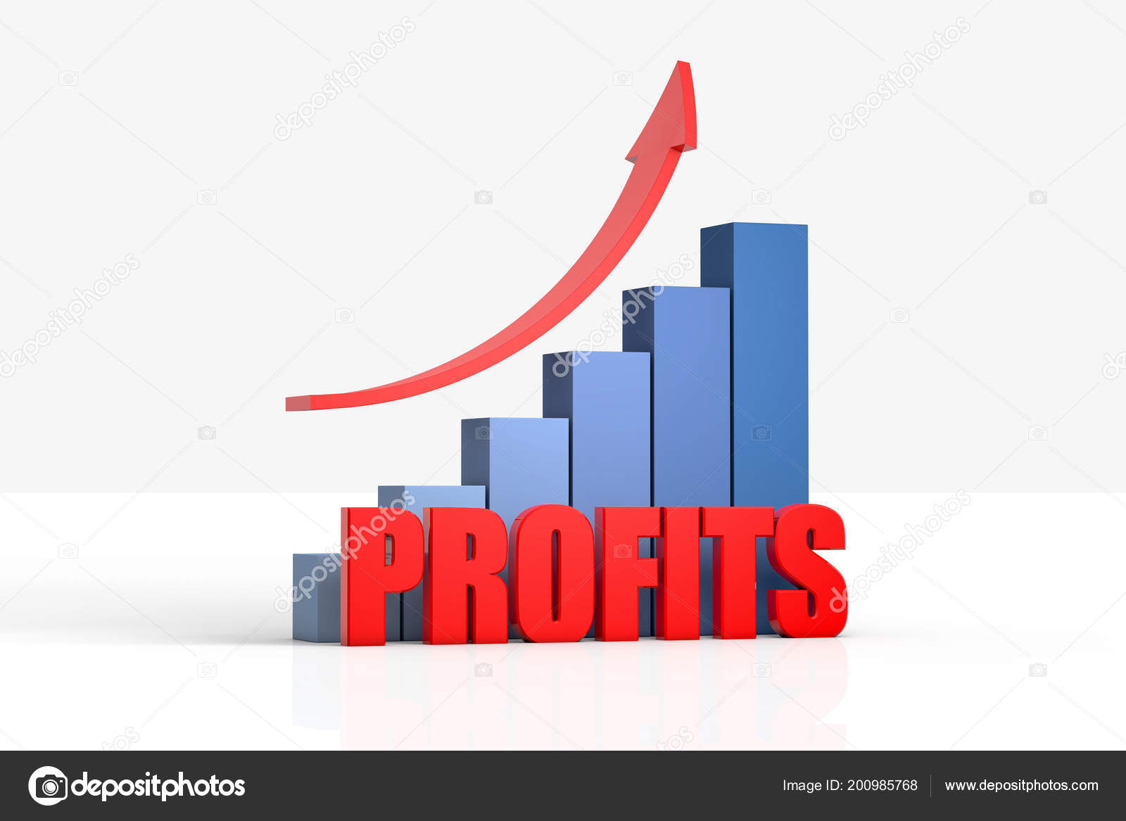chart arrow profits business concept stock photo profits chart