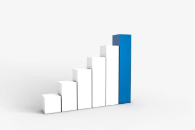 Beyaz arka plan, iş kavramı ile grafik