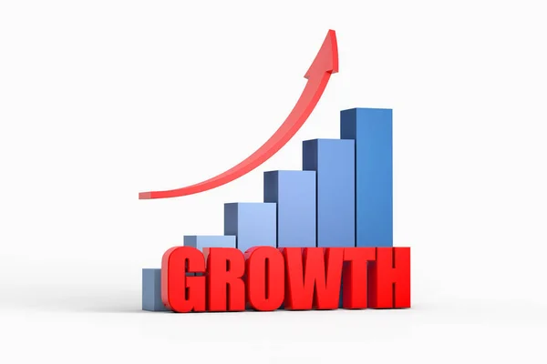 Wykres Strzałka Wzrostu Koncepcja Biznesowa — Zdjęcie stockowe