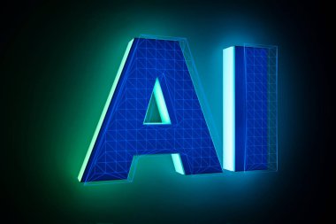 Word AI neon ışık ile