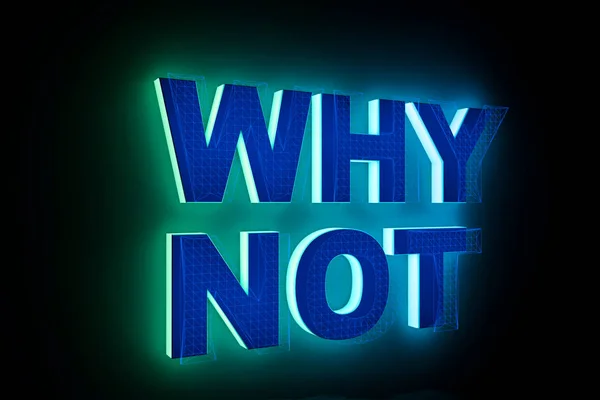 Text Why Neon Light — Stock Photo, Image