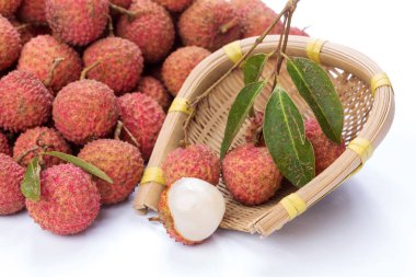 beyaz zemin üzerine Çin meyve