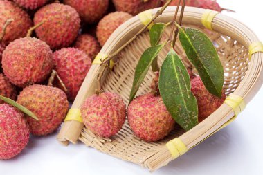 beyaz zemin üzerine Çin meyve