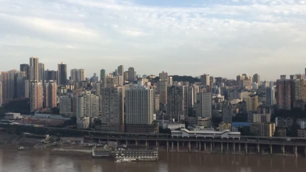 Peisajul Orașului Chongqing Cerul Albastru Norului — Videoclip de stoc