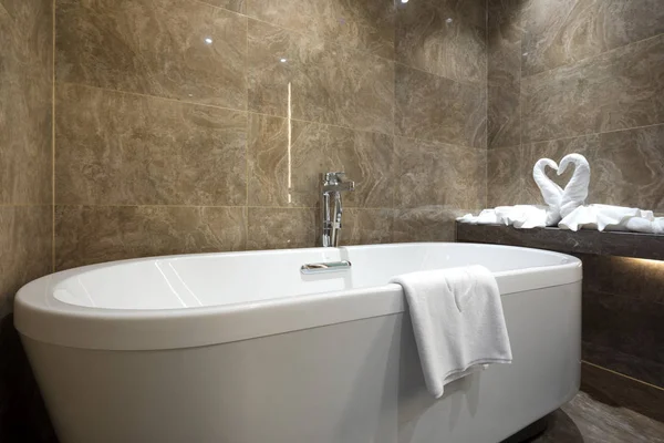 Intérieur Salle Bain Vide Avec Baignoire — Photo