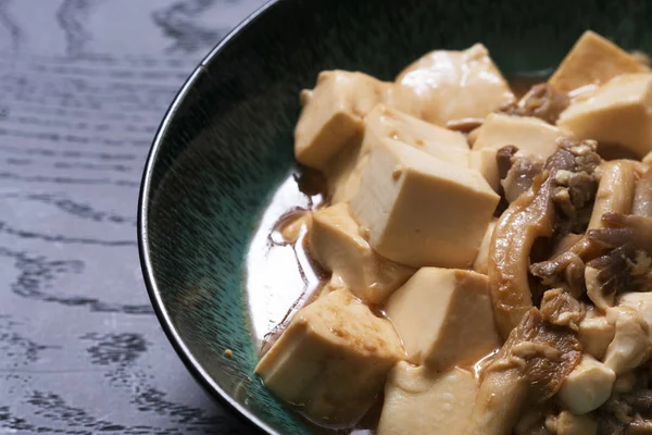 Chinesisches Essen Doufu Und Austernpilze — Stockfoto