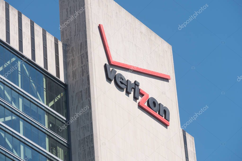 New York City - June 10, 2018: Verizon building and the Manhattan Municipal Building in NYC.
