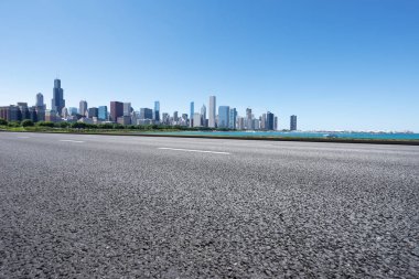 modern şehir Chicago asfalt karayolu
