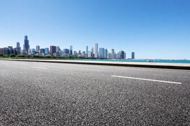 modern şehir Chicago asfalt karayolu