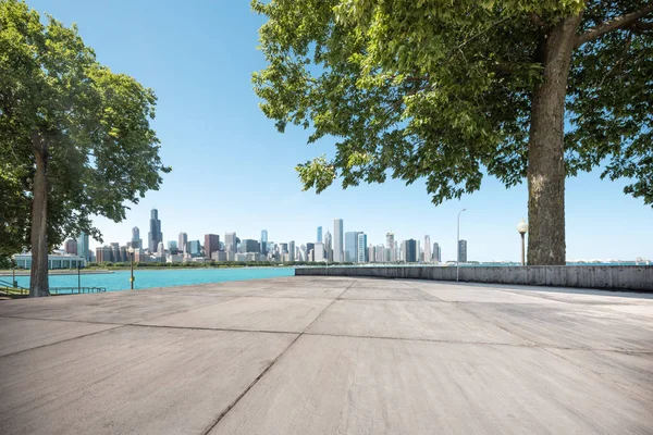 Suelo Vacío Con Horizonte Jardín — Foto de Stock