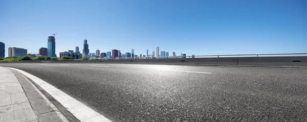 Autopista Asfalto Ciudad Moderna Chicago — Foto de Stock