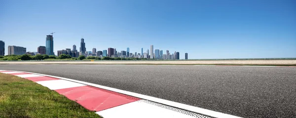 Autostrada Asfaltata Nella Città Moderna Chicago — Foto Stock