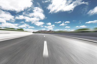 kırsal taraftan bulanık hareket otobanı