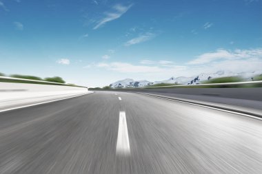 kırsal taraftan bulanık hareket otobanı