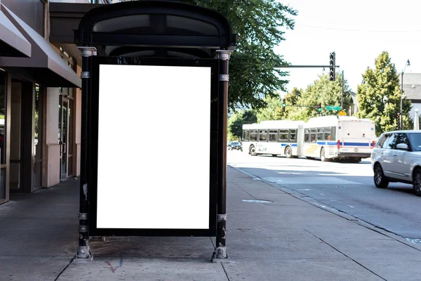 Panneau Affichage Vierge Gare Routière — Photo