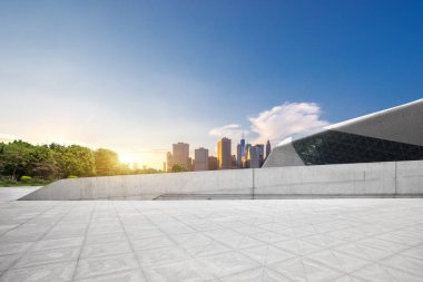 New York'ta modern cityscape ile boş yere