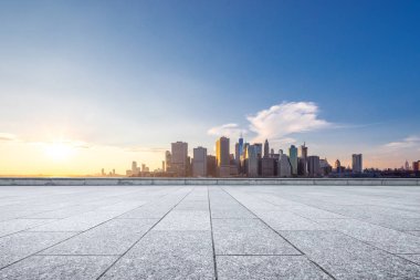 New York'ta modern cityscape ile boş yere