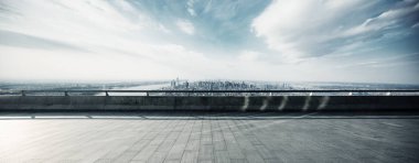 New York'ta modern cityscape ile boş yere