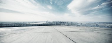 New York'ta modern cityscape ile boş yere