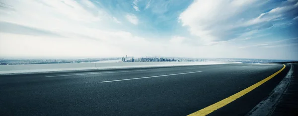 Empty Highway Modern City — Stock Photo, Image