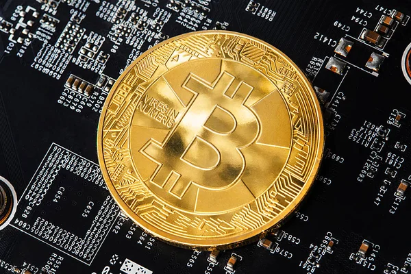 Bitcoin Criptomoneda Digital Bit Coin Btc Moneda Tecnología Negocios Internet — Foto de Stock