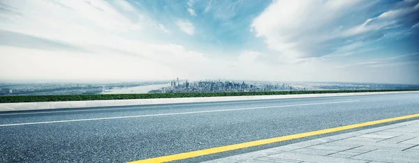 Empty Highway Modern City — Stock Photo, Image